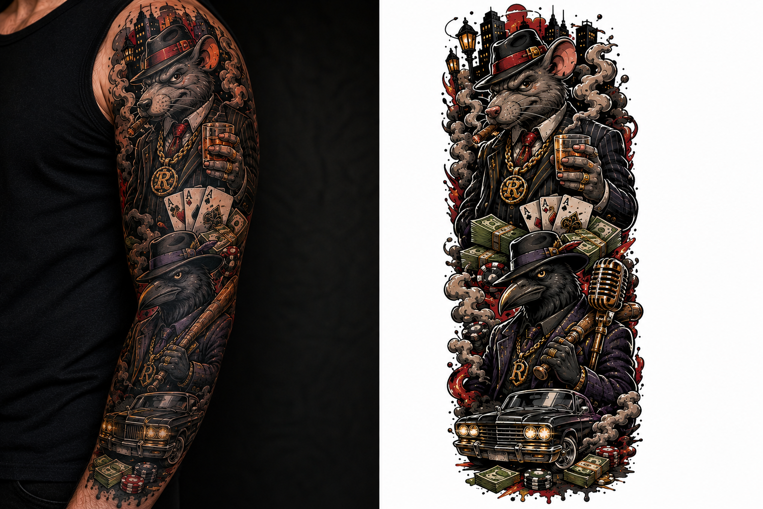 Underground Bosses tattoo model preview